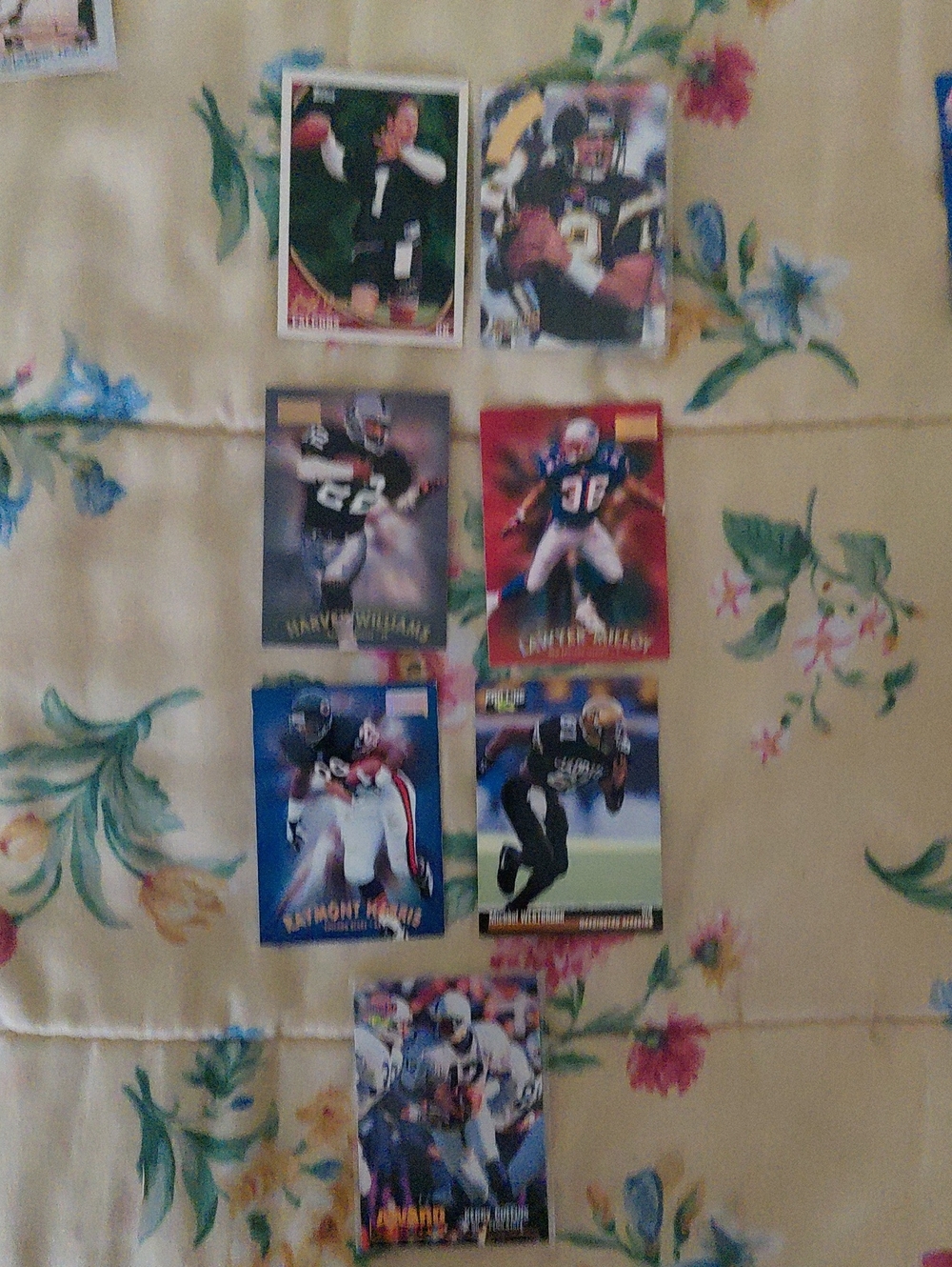 Vintage Football Trading Cards - Multi-Player Short Lot - Gold/Red/Blue Accents